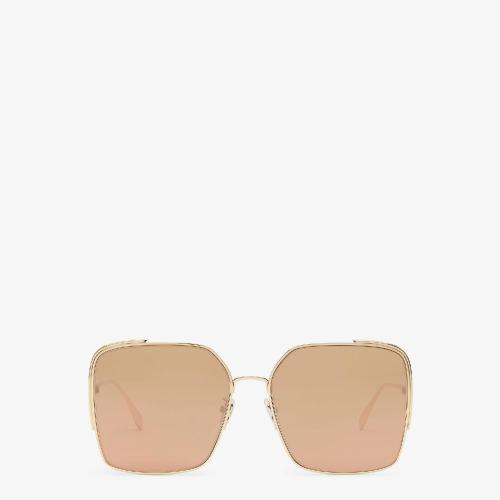  FENDI芬迪 22年秋冬 女士 太陽眼鏡 粉紅色鏡面鏡片太陽鏡 FOL023V1TF15SF