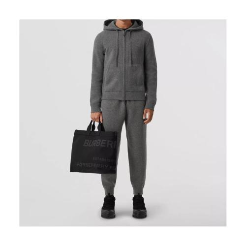  BURBERRY 22年秋冬 男士 徽標裝飾羊絨混紡連帽上衣 80608521