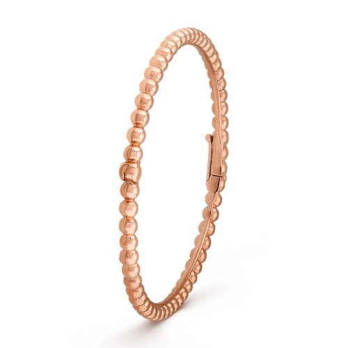Van Cleef & Arpels/梵克雅寶 經(jīng)典Perlée系列 18K金玫瑰金金珠經(jīng)典手鐲VCARO7A700