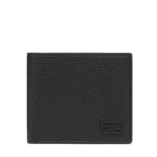 FENDI/芬迪 20  男士黑色小牛皮FF徽標雙折錢包7M0169AG0LF0QA1