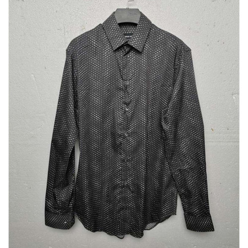 Giorgio Armani/喬治阿瑪尼黑色波點男士長袖襯衫PSC97TPS52C042