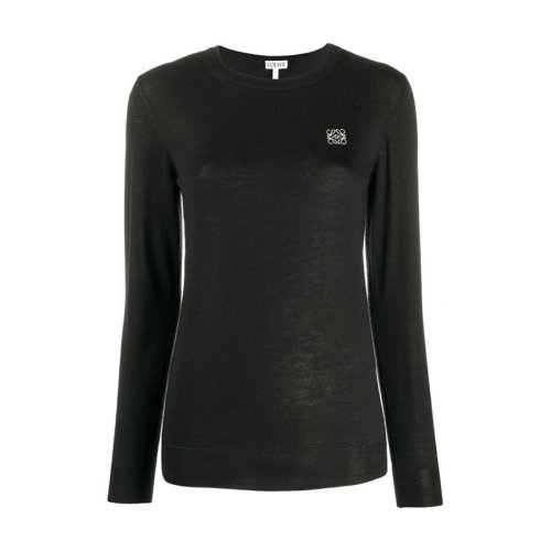 LOEWE/羅意威 女士黑色羊絨針織衫/毛衣 S3109200MI 1100