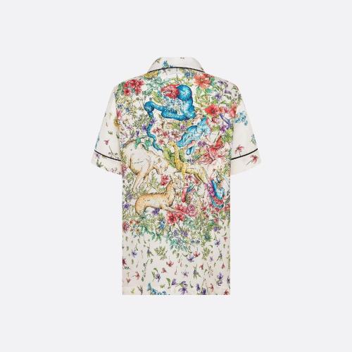  DIOR迪奧 22年秋冬 女士 長(zhǎng)袖襯衫 Dior Chez Moi 短袖襯衫 241V29A6845_X0877