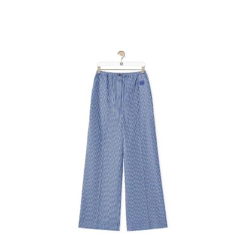 LOEWE羅意威 22年秋冬 女士 休閑褲 Striped pyjama trousers in cotton S359Y04X75-5102