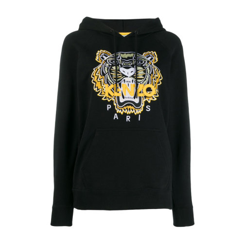 KENZO/高田賢三  棉質經典虎頭LOGO圖案時尚連帽長袖運動衫女衛(wèi)衣