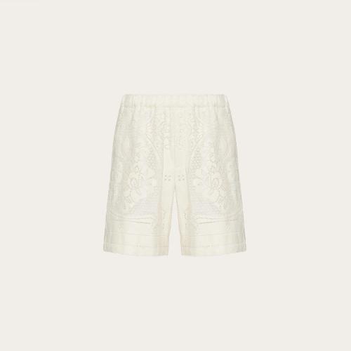  VALENTINO華倫天奴 22年秋冬 男士 短褲 BERMUDA EN GUIPURE XV3RDB3788DA03