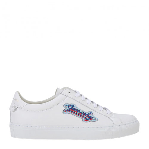 Givenchy/紀(jì)梵希 女士白色牛皮經(jīng)典字母徽標(biāo)貼飾休閑鞋運(yùn)動(dòng)鞋平底鞋系帶鞋小白鞋單鞋女鞋 BE0003E0XN-114