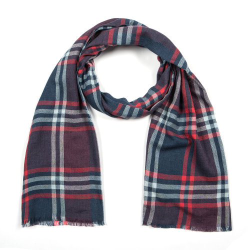 【Designer Acc】SHOKAY/繡嘉 春夏新款復(fù)古格紋流蘇披肩長(zhǎng)款兩用輕薄披肩圍巾