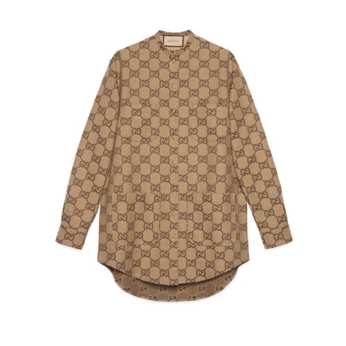  GUCCI古馳 22年秋冬 女士 Maxi GG帆布襯衫 669337 ZAHT5 2580