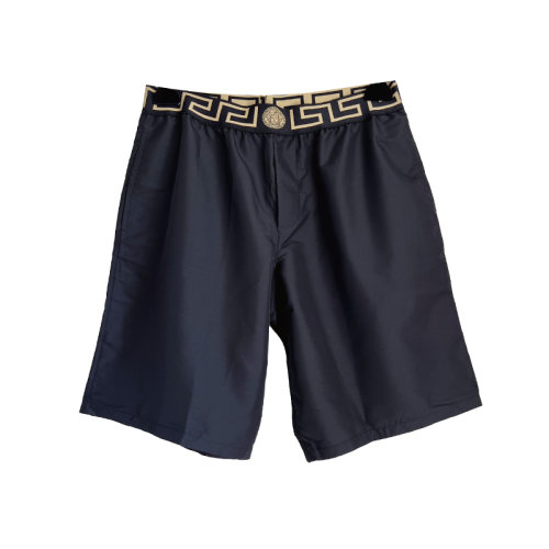 Versace 范思哲 男士新款回旋紋短褲 沙灘褲 黑色