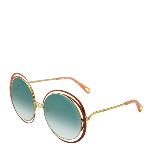 CHLOE/克洛伊 蔻依 復古 圓形 合金 大框 太陽鏡 漸變色鏡片 墨鏡 眼鏡 CE155S 59mm CHLOE 克洛伊