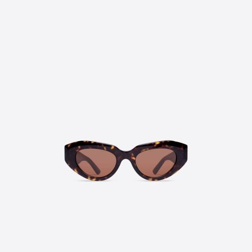  BALENCIAGA巴黎世家 22年秋冬 女士 太陽眼鏡 Womens Rive Gauche Cat Sunglasses  in Havana