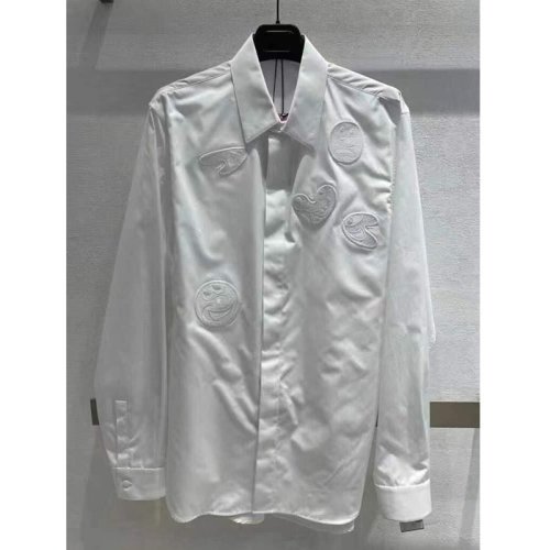  Dior Homme/迪奧桀傲 男士白色棉質(zhì)長袖襯衫 193C543B 1581 080 PLFSX
