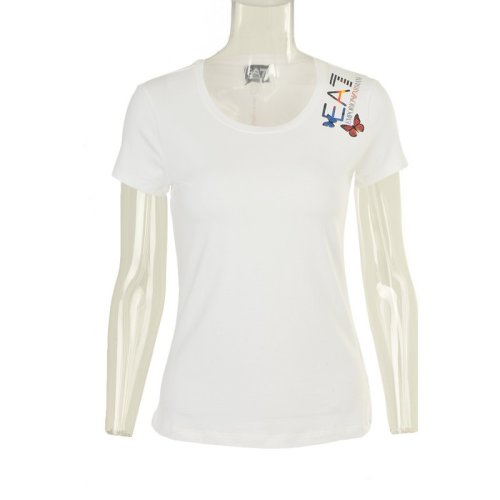  Emporio Armani/安普里奧阿瑪尼 女士白色棉質(zhì)短袖T恤 3YTT96 J12Z 0185 PLFSX