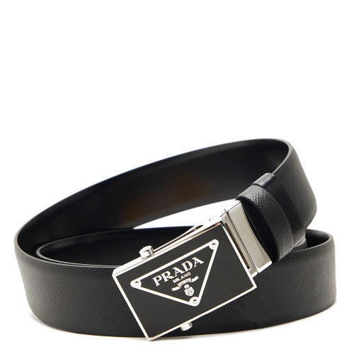 PRADA/普拉達 男士Prada標(biāo)識飾皮革35mm腰帶 2CM231_2AJ9_F0002 21年春夏