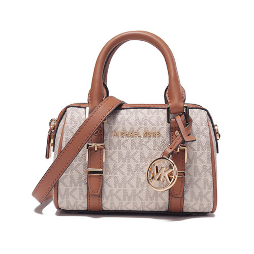 MichaelKors/邁克·科爾斯【22秋冬新款】女士BEDFORDLEGACY系列人造革配皮手提單肩斜挎包老花32F9G06C0B