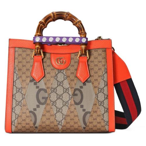 GUCCI古馳 22年秋冬 女士 Gucci Diana竹節(jié)小號托特包 702721 FAAWL 9784