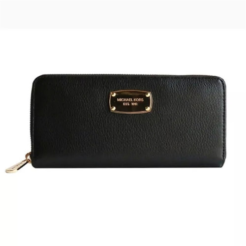 Michael Kors/邁克·科爾斯  女包女士黑色皮革時(shí)尚百搭拉鏈長款錢包 $35T1GTTZ3LBLACK