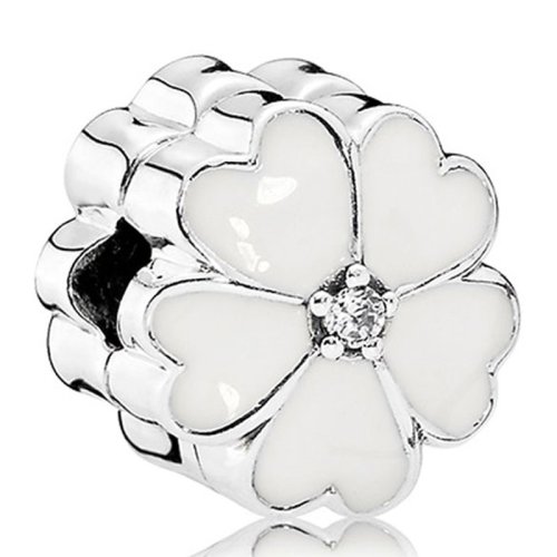 PANDORA/潘多拉 女士白色琺瑯雛菊固定扣 791822EN12