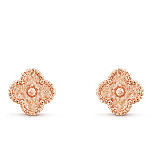 Van Cleef & Arpels/梵克雅寶 經(jīng)典SweetAlhambra?系列 18K金玫瑰金四葉草耳釘 VCARO8DB00