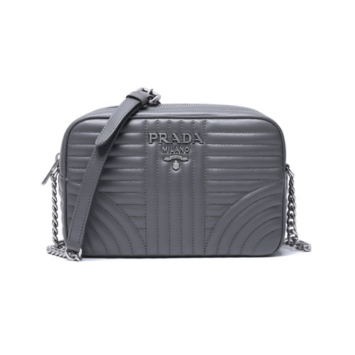 PRADA/普拉達(dá)  女士單肩包 Diagramme系列牛皮斜挎 1BH083 2D91