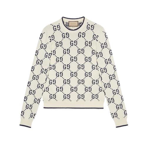  GUCCI古馳 22年秋冬 男士 GG針織棉衛(wèi)衣 694767 XKCDF 9145