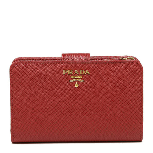 PRADA/普拉達 女士紅色錢包錢夾卡包零錢包女包 1ML225-QWA-F068Z