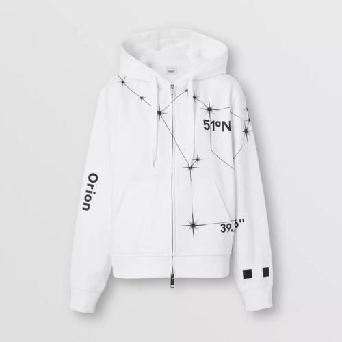  BURBERRY 22年秋冬 女士 星座印花棉質(zhì)連帽上衣 80614511