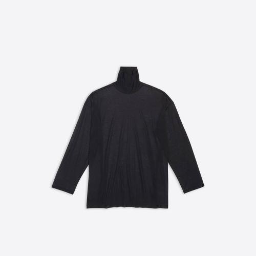  BALENCIAGA巴黎世家 22年春夏 男士 針織衫 Mens 3b Sports Icon Turtleneck in Black 698000T