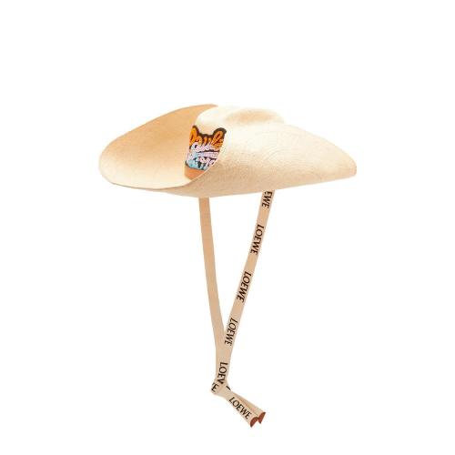  LOEWE羅意威 22年秋冬 女士 帽子 Cowboy hat in toquilla palm and calfskin K820119X01-2123