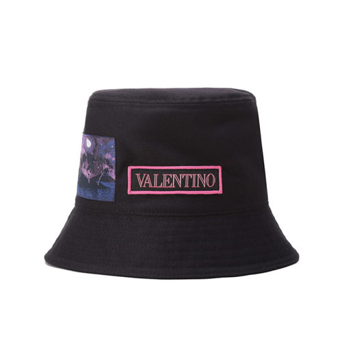 Valentino/華倫天奴【22春夏新款】男女同款棉質(zhì)帽子漁夫帽LOGO貼飾 XY2HGA11LXJ