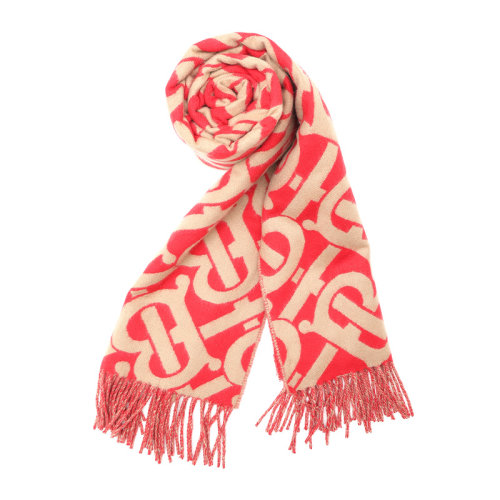 BURBERRY/博柏利專屬標(biāo)識提花女士羊絨圍巾8034383