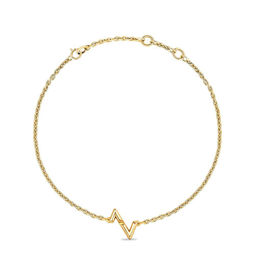 Louis Vuitton/路易威登 22春夏新款Volt系列 18K金黃金徽標(biāo)字母組合造型金鏈?zhǔn)宙淨(jìng)05279