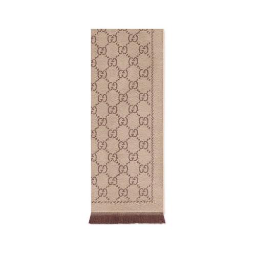  GUCCI古馳 22年秋冬 女士 GG 提花圖案針織圍巾 133483 3G200 2764