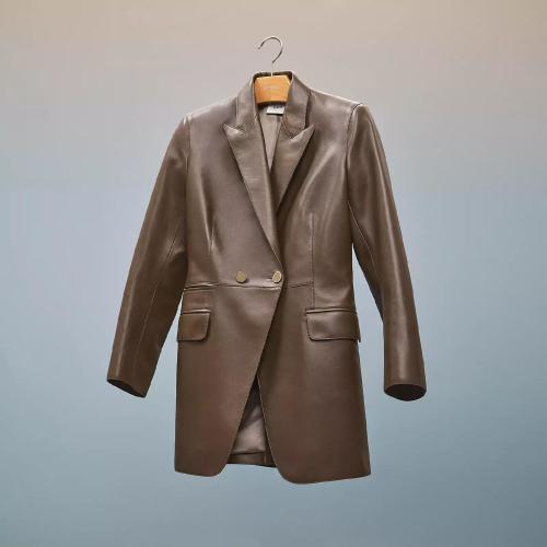  HERMES愛馬仕 22年秋冬 女士 夾克 Veste sartoriale en cuir H2H1202D4BL34