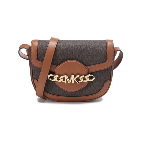 Michael Kors/邁克·科爾斯 【22春夏新款】 女士HALLY系列人造革/皮革單肩斜挎包馬鞍包 30H1G2HM6B