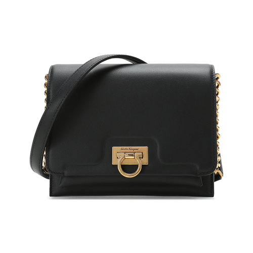 Salvatore Ferragamo/菲拉格慕  女士TRIFOLIO系列牛皮單肩斜挎包 21I163