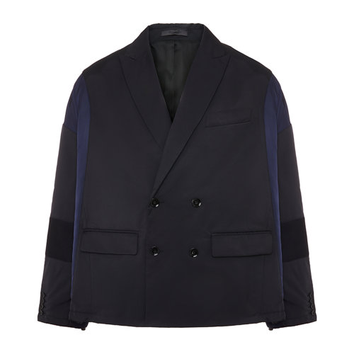 Valentino/華倫天奴 黑色/藏藍(lán)色 男士雙排扣大衣 UV0CJE906T8N1Y 20年秋冬