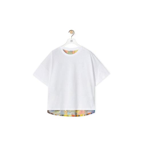  LOEWE羅意威 22年秋冬 女士 短袖T恤 Parrots print T-shirt in cotton and silk S359Y22X21-2