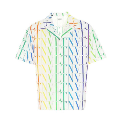 Valentino/華倫天奴  男士時尚彩虹VLTN短袖襯衫 VV3AAA906G5 D26 ZGF012467