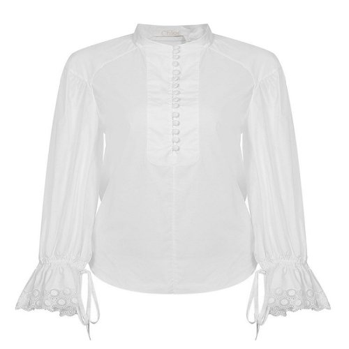 CHLOE/克洛伊  白色女士長袖襯衫