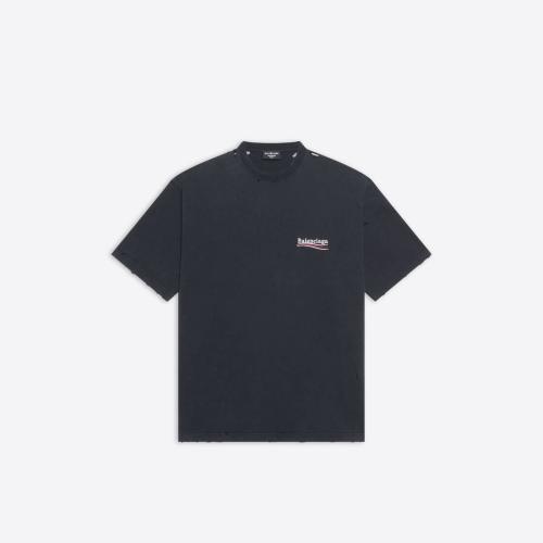  BALENCIAGA巴黎世家 22年春夏 男士 短袖T恤 POLITICAL CAMPAIGN廓形T恤 641675TKVJ19034