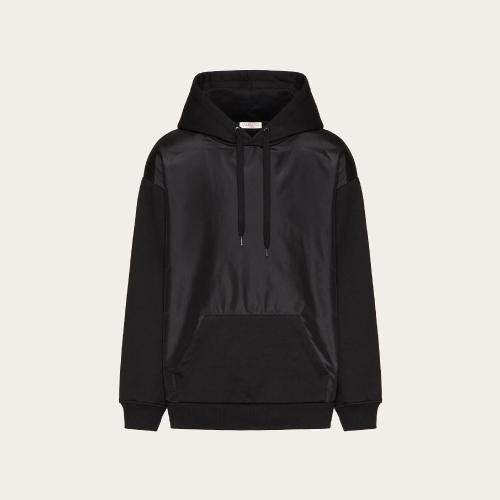  VALENTINO華倫天奴 22年秋冬 男士 衛(wèi)衣 SWEAT-SHIRT EN COTON A_VEC EMPIECEMENT EN TAFFETAS