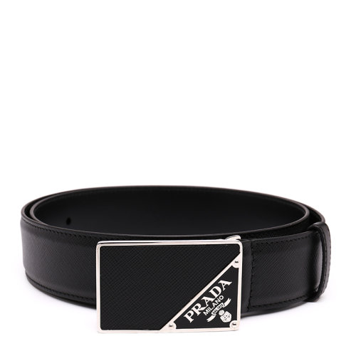PRADA/普拉達(dá)簡(jiǎn)約百搭牛皮革板扣式男士皮帶腰帶 2CM206053