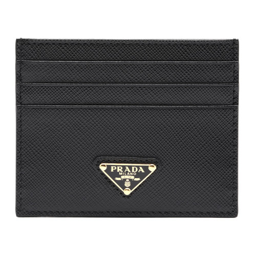 PRADA/普拉達三角徽標牛皮革男女通用卡片夾卡包1MC025QHH