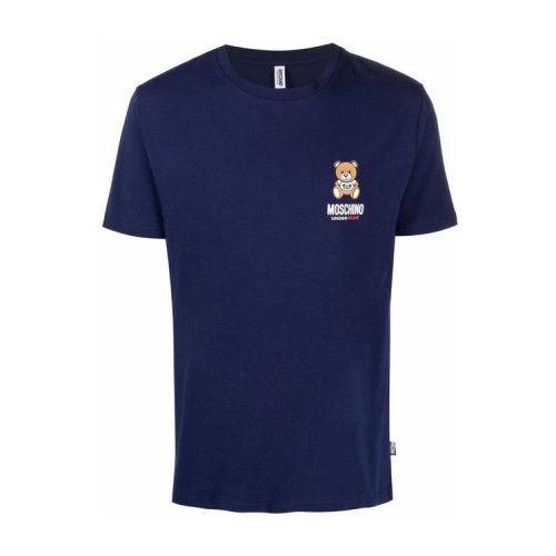 MOSCHINO/莫斯奇諾 男士藍(lán)色棉質(zhì)短袖T恤 19248103 290