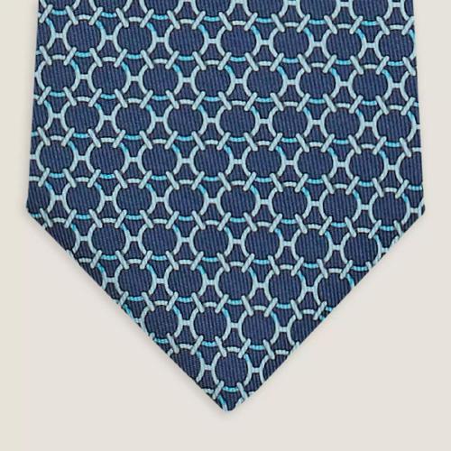  HERMES愛馬仕 22年秋冬 男士 領(lǐng)帶 Cravate twillbi H Menottes H625171T 01