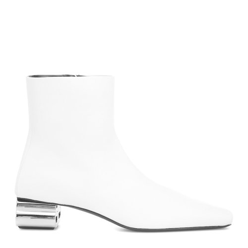 Balenciaga 巴黎世家 女士白色皮革裸靴高跟鞋 590984-WA8F3-9071