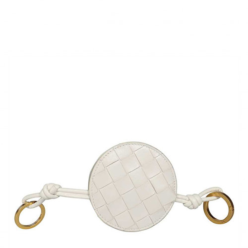 Bottega Veneta/葆蝶家 女士藍(lán)色羊皮圓形編織鑰匙扣 629552-VCPP3-4611