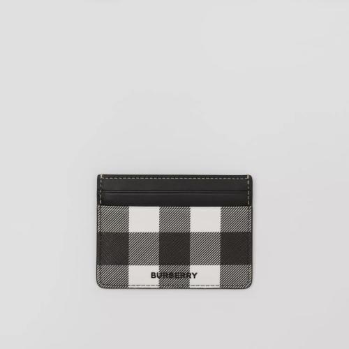  BURBERRY 22年秋冬 男士 大號格紋拼皮革卡片夾 80644601